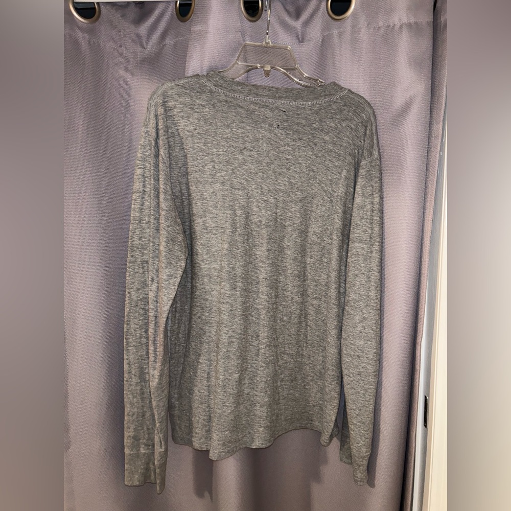 Simple 2 button grey long sleeve shirt. Lightly worn, in good condition. - Picture 2 of 3